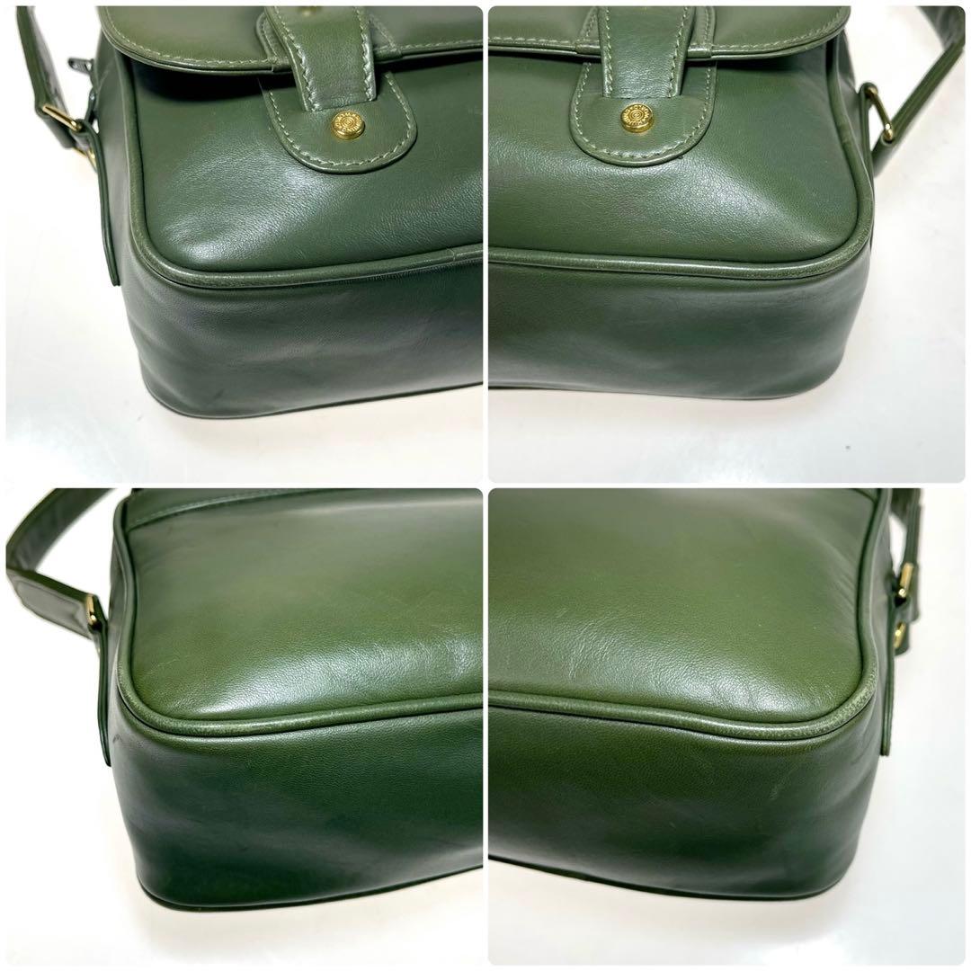 HUNTING WORLD レザー メッセンジャーバッグ オリーブ a515