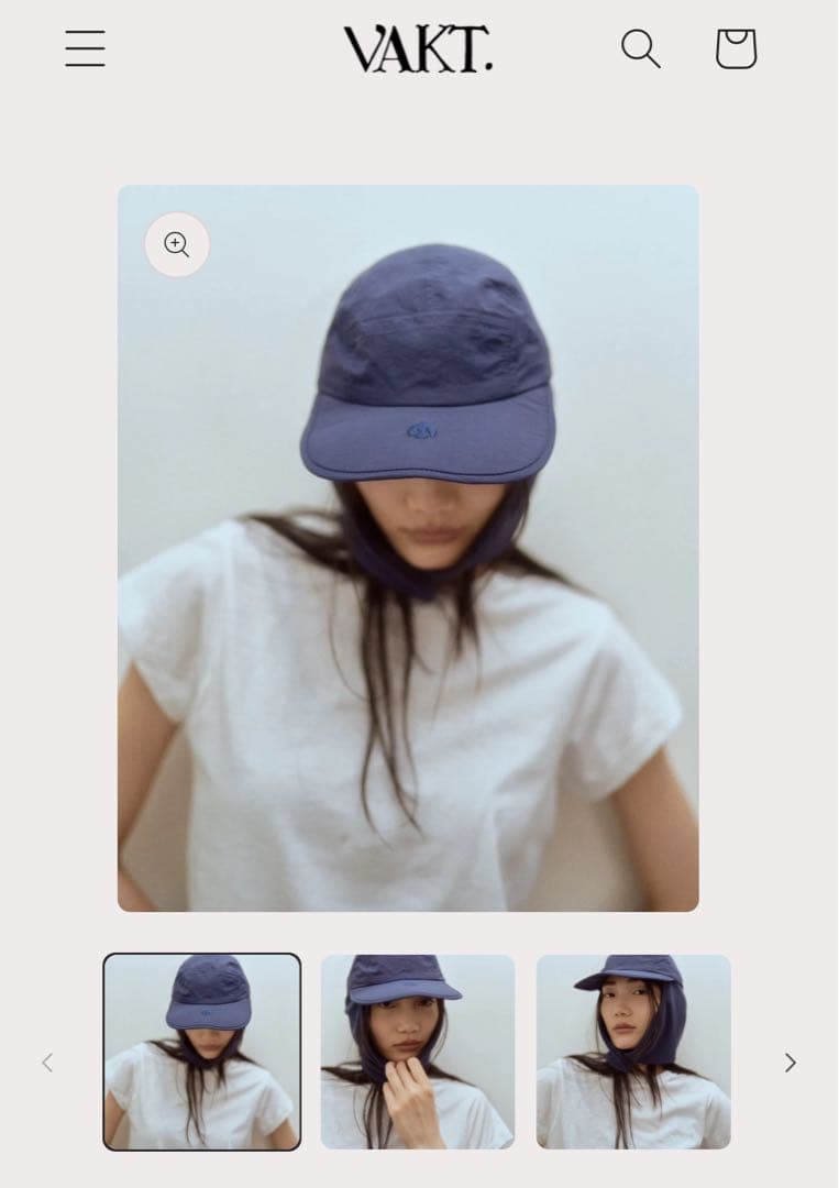 帽子 vakt. HIYOKE / NAVY