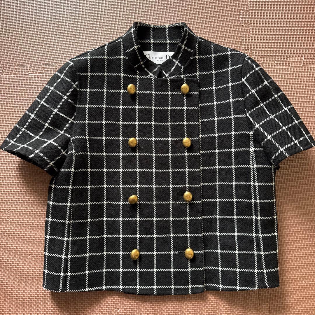 24AW DIOR ショートスリーブジャケット　黒36