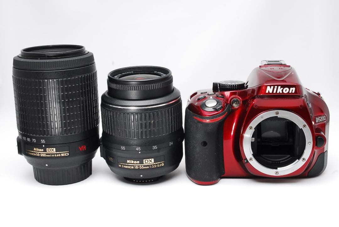 ♥ Nikon D5200 ♥スマホ転送♥希少色レッド♥ニコン♥