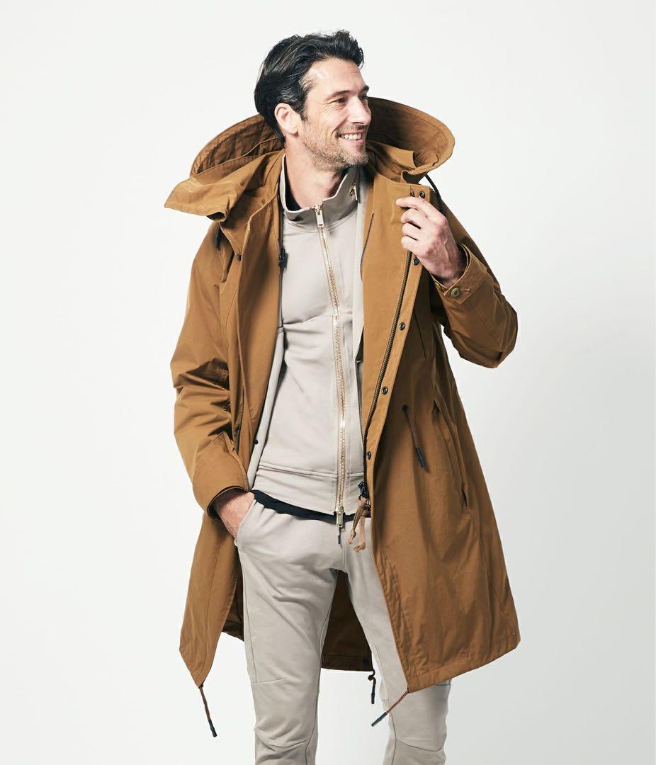 試着のみ・junhashimoto 4WAY ラップモッズコート レザー