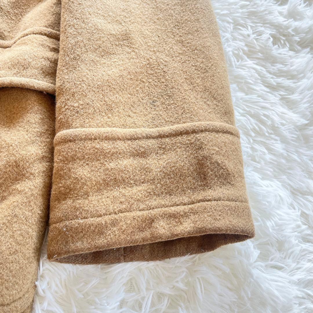 美品　バーバリー　ダッフルコート　キャメル　ノバチェック　ウール　トグル