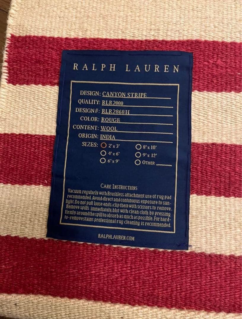 ラルフローレン　ラグ　ralphlauren