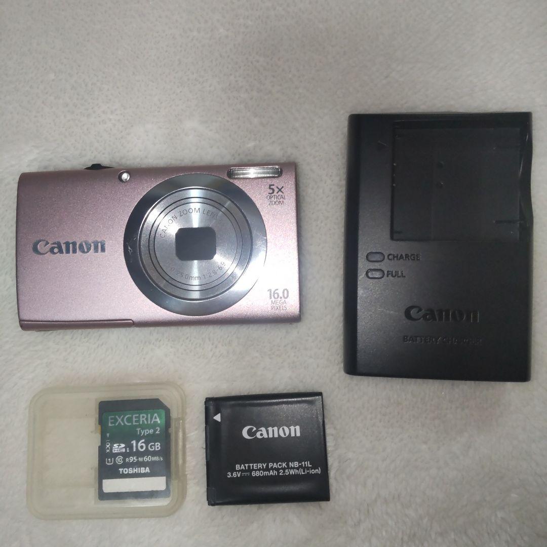 Canon キャノン A2400 IS ピンク コンパクトデジタルカメラ