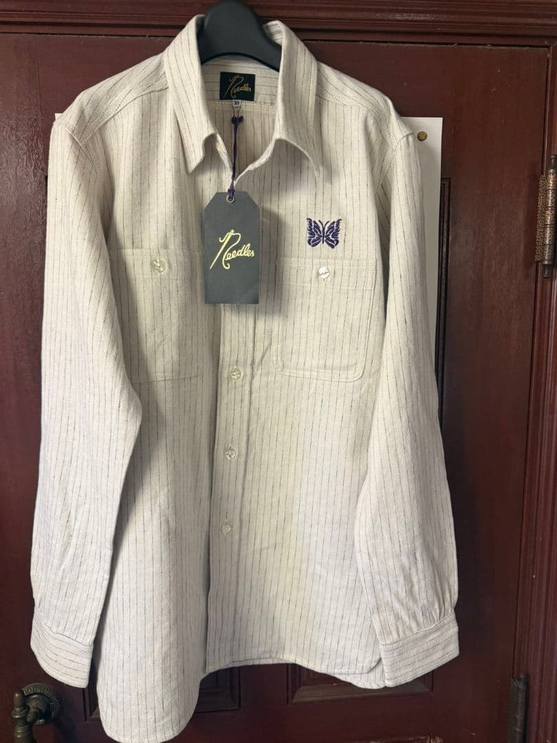 ニードルス ストライプ 長袖シャツ