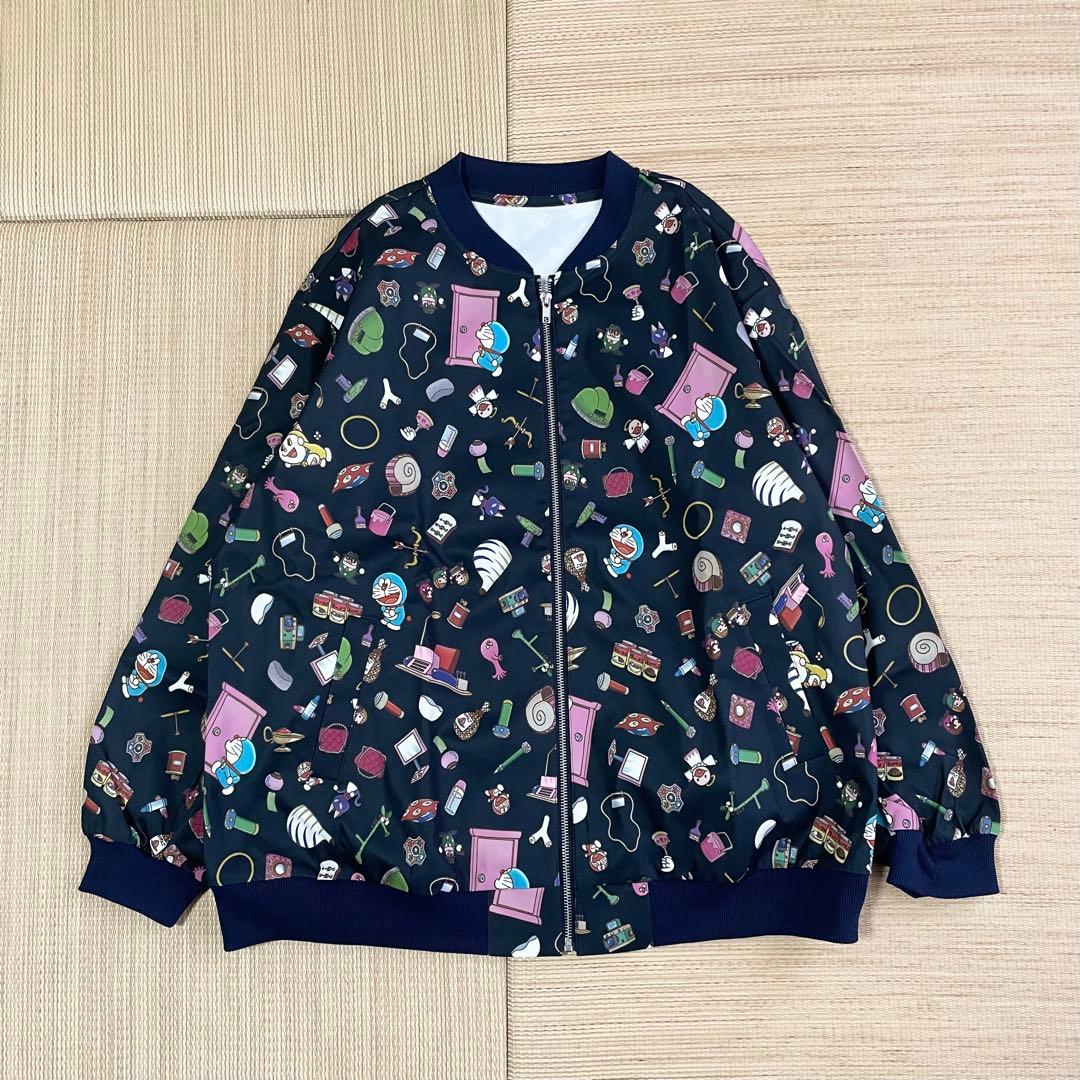 美品 フェリシモ ドラえもん ひみつ道具 ブルゾン ジャケット ジップ LL