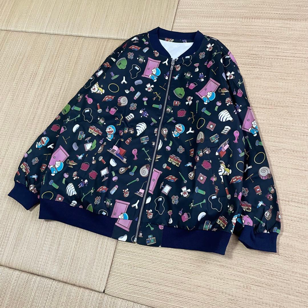 美品 フェリシモ ドラえもん ひみつ道具 ブルゾン ジャケット ジップ LL