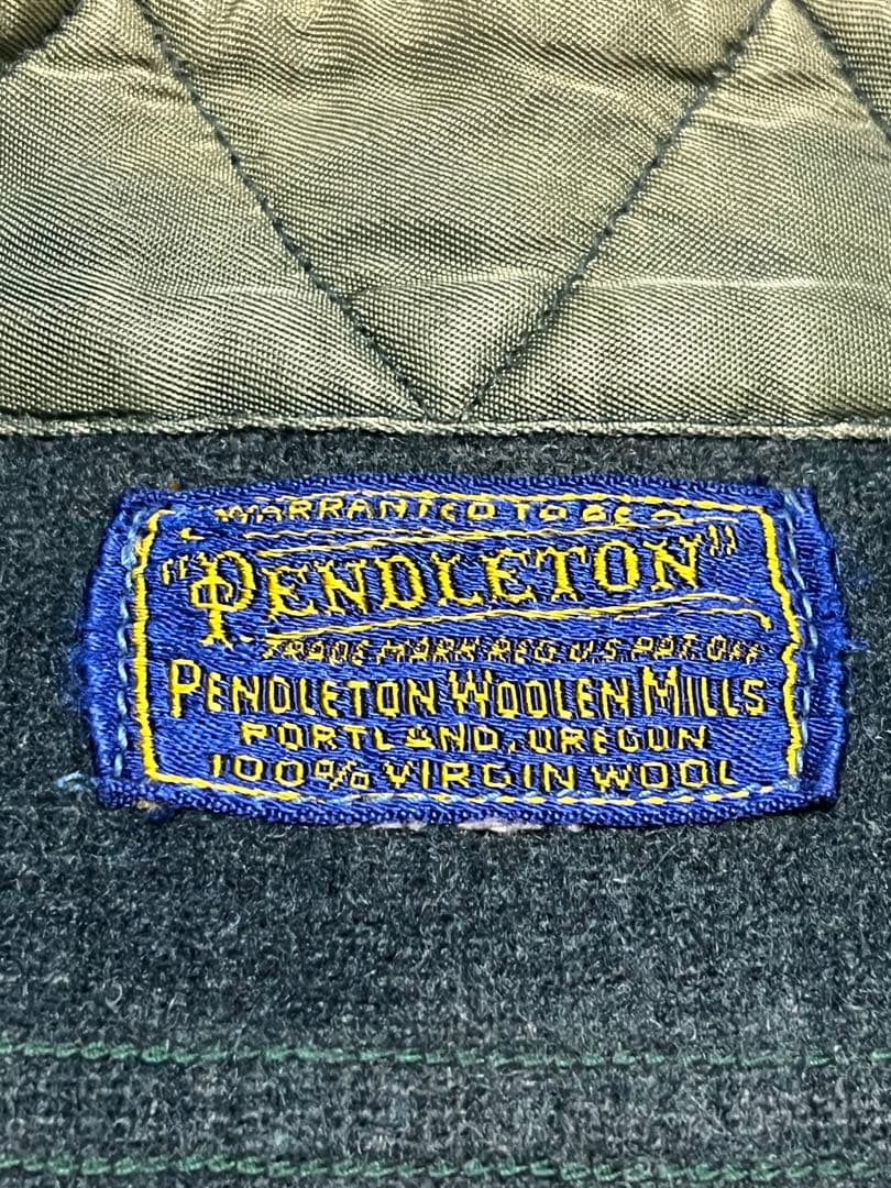 40s USA製 PENDLETON ボードシャツ \"オンブレ\" グリーン系