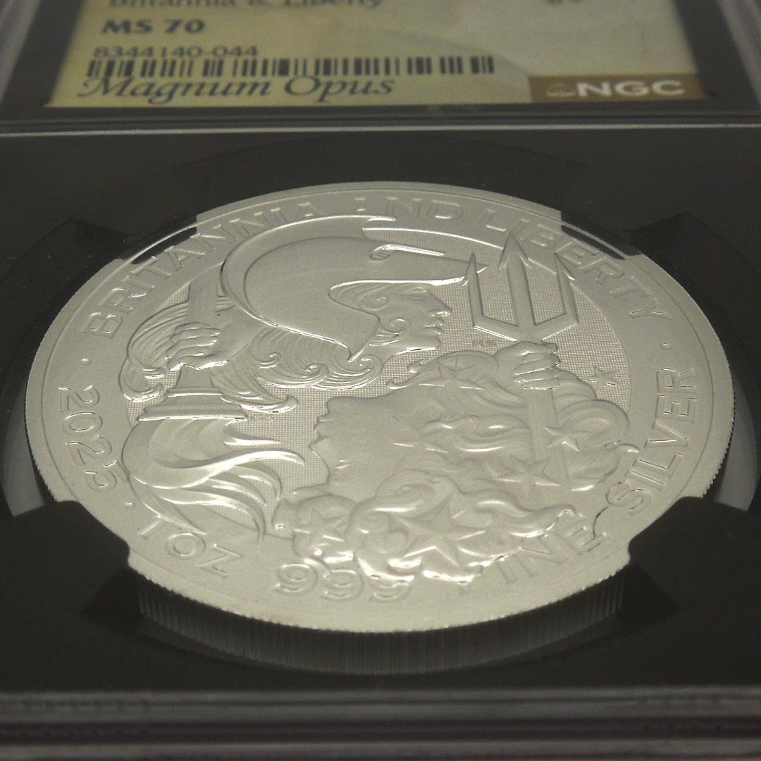 【英米友好】2025年 ブリタニア＆リバティ 銀貨 1オンス NGC MS70