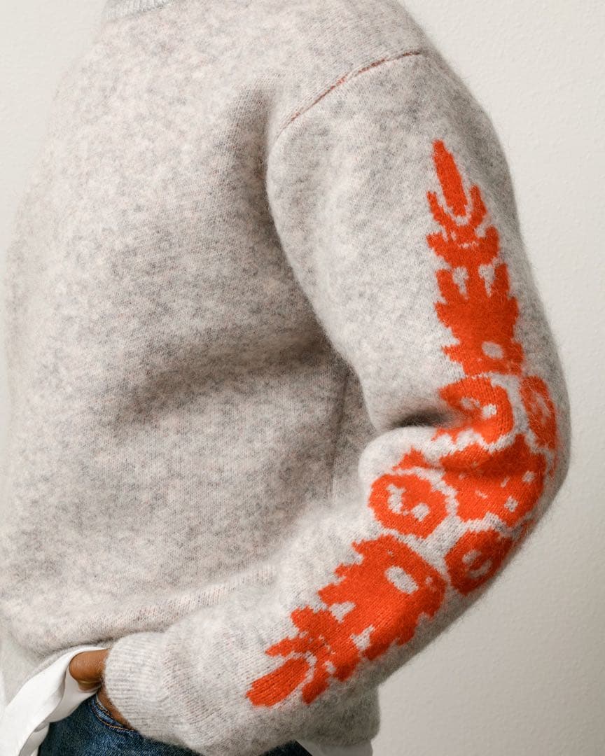 トップス stussy 25aw MOHAIR FLOWER SWEATER L