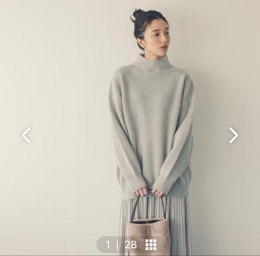 【新品】北欧暮らしの道具店「冬コーデに迷わない」あったかウールのミドル丈ニット