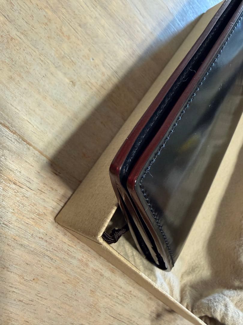 ス*パ様 GANZO シェルコードバン2 ファスナー小銭入れ付　長財布 ホーウィ