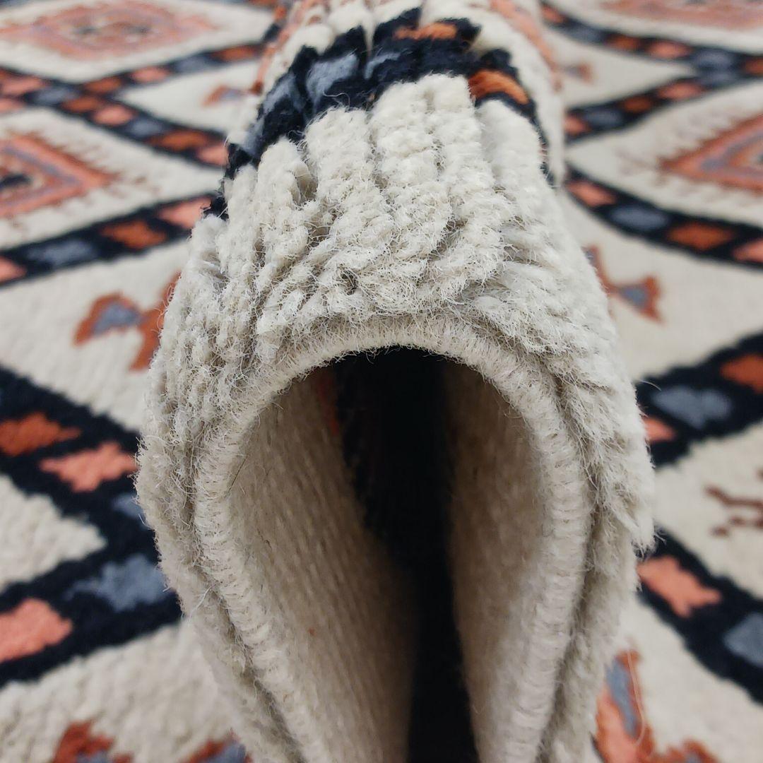 Y2220 トルコ絨毯 トライバルラグ ウール 225×156㎝