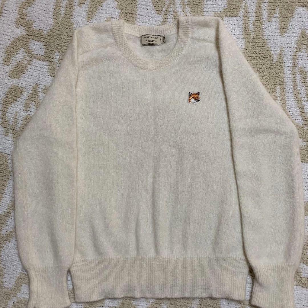 〈ゆっこ〉メゾンキツネ アンゴラニット ホワイト レディース