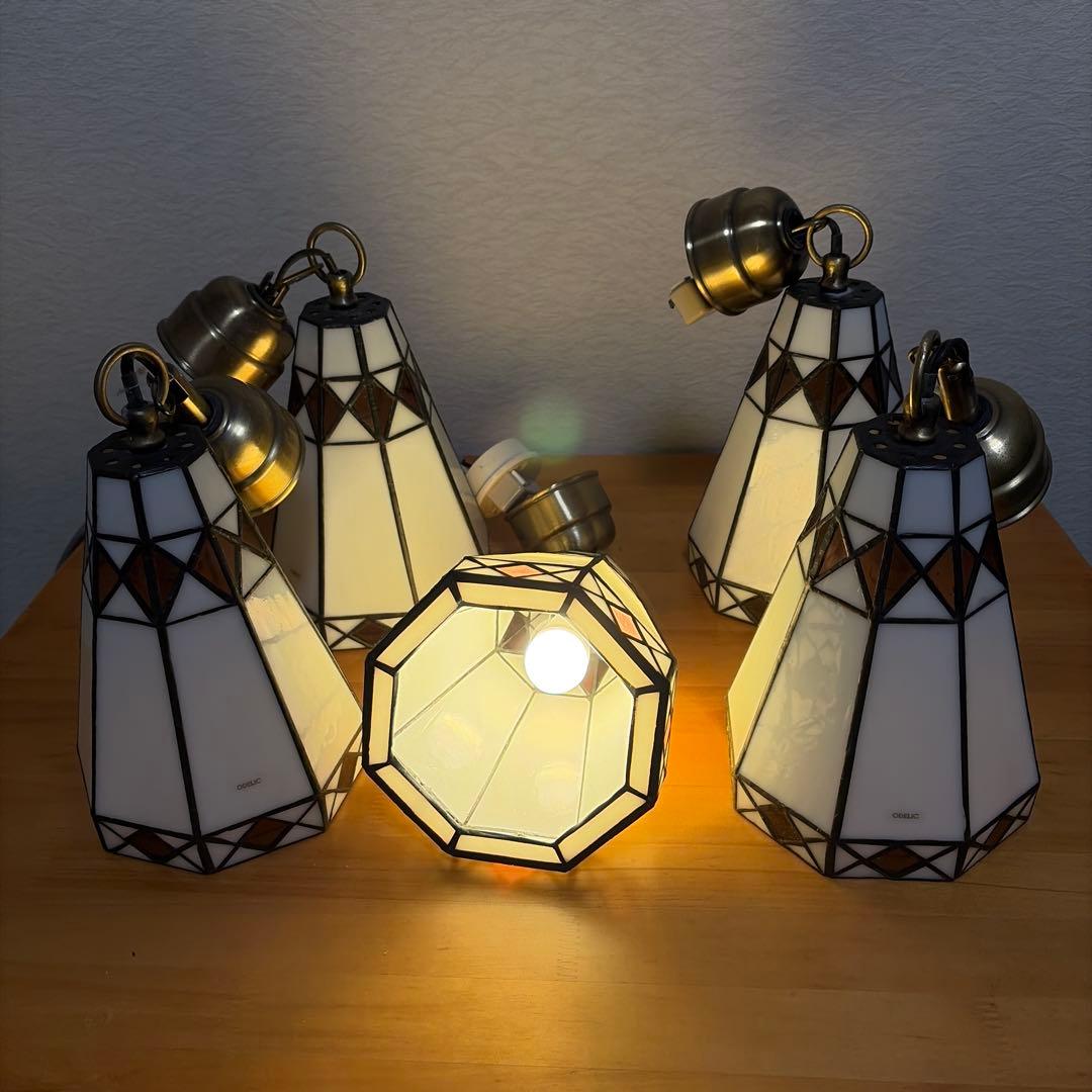 ステンドグラス風ペンダントライト6個セット ODELIC OP034160