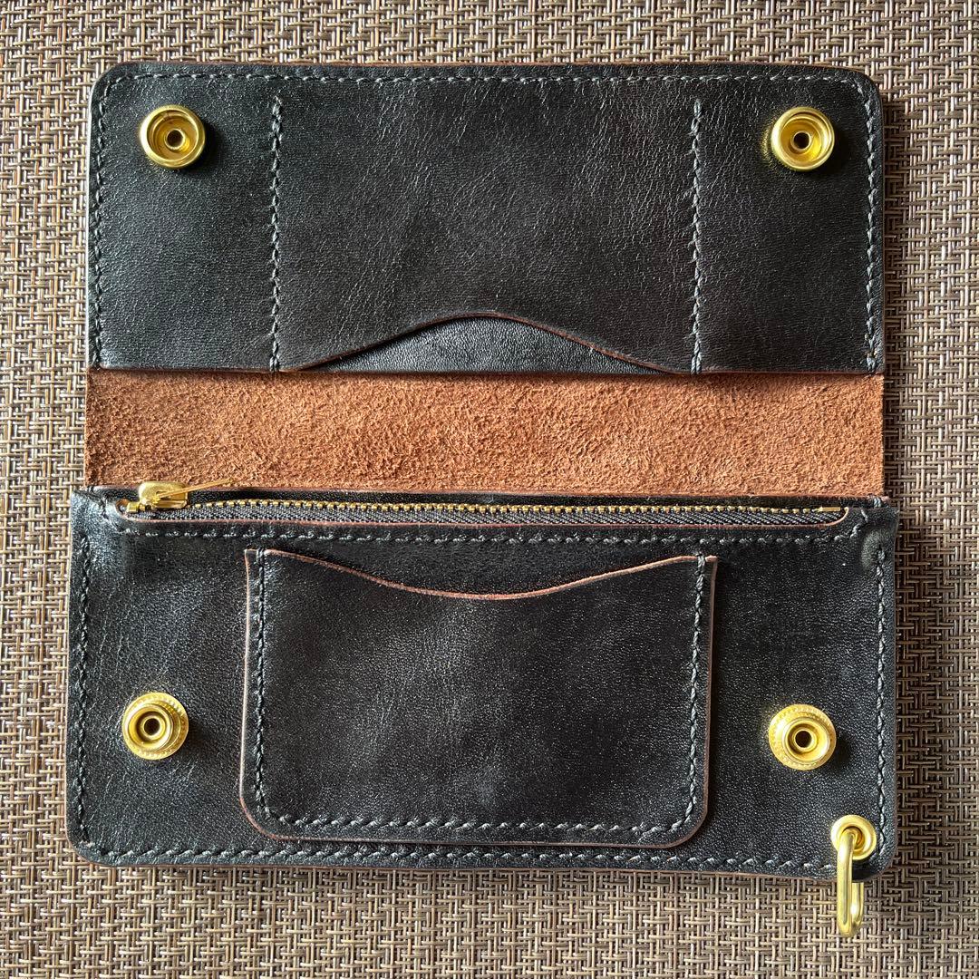 MARYAM ホースフロント ロングトラッカーウォレット 茶芯