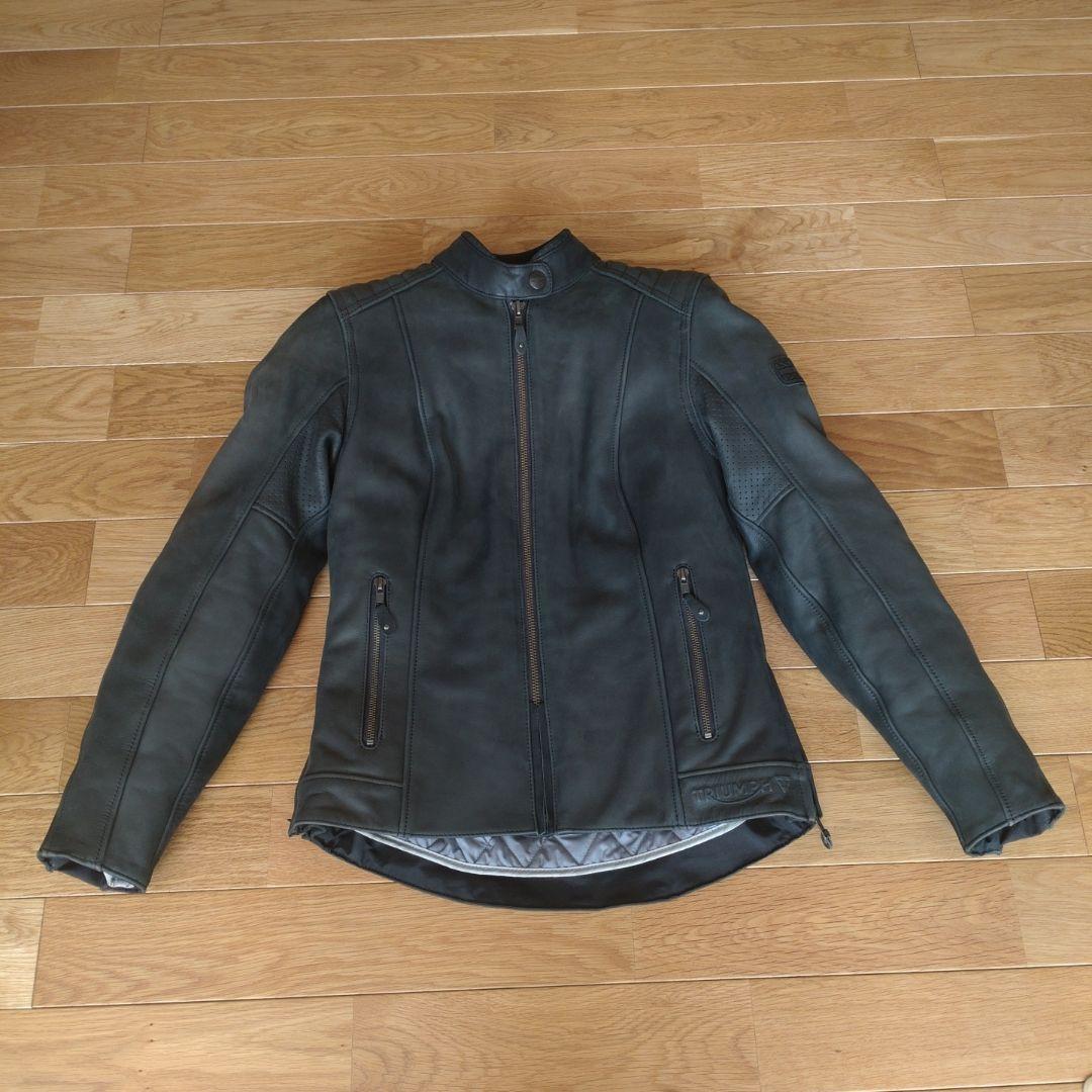 TRIUMPH ブラック シングルライダースジャケットXSサイズ　Ladies