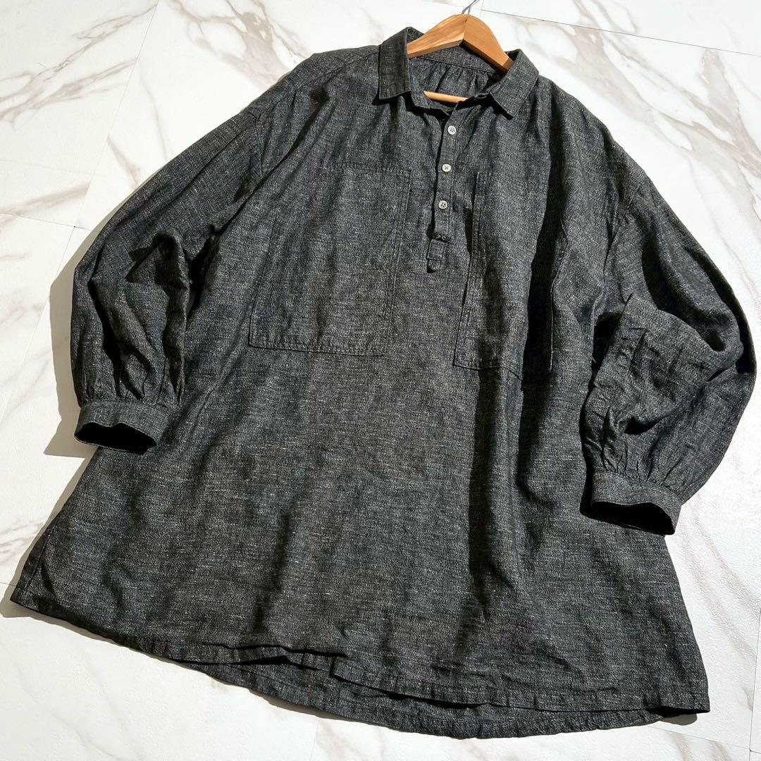 Lサイズ　ポータークラシック　シャツ　スモック　長袖　プルオーバー