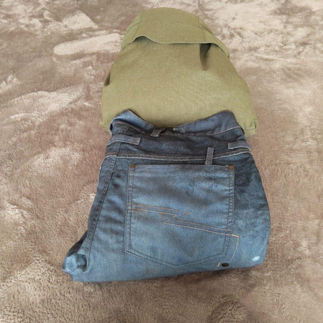 686 上下　オリーブグリーンジャケットとデニムパンツセット