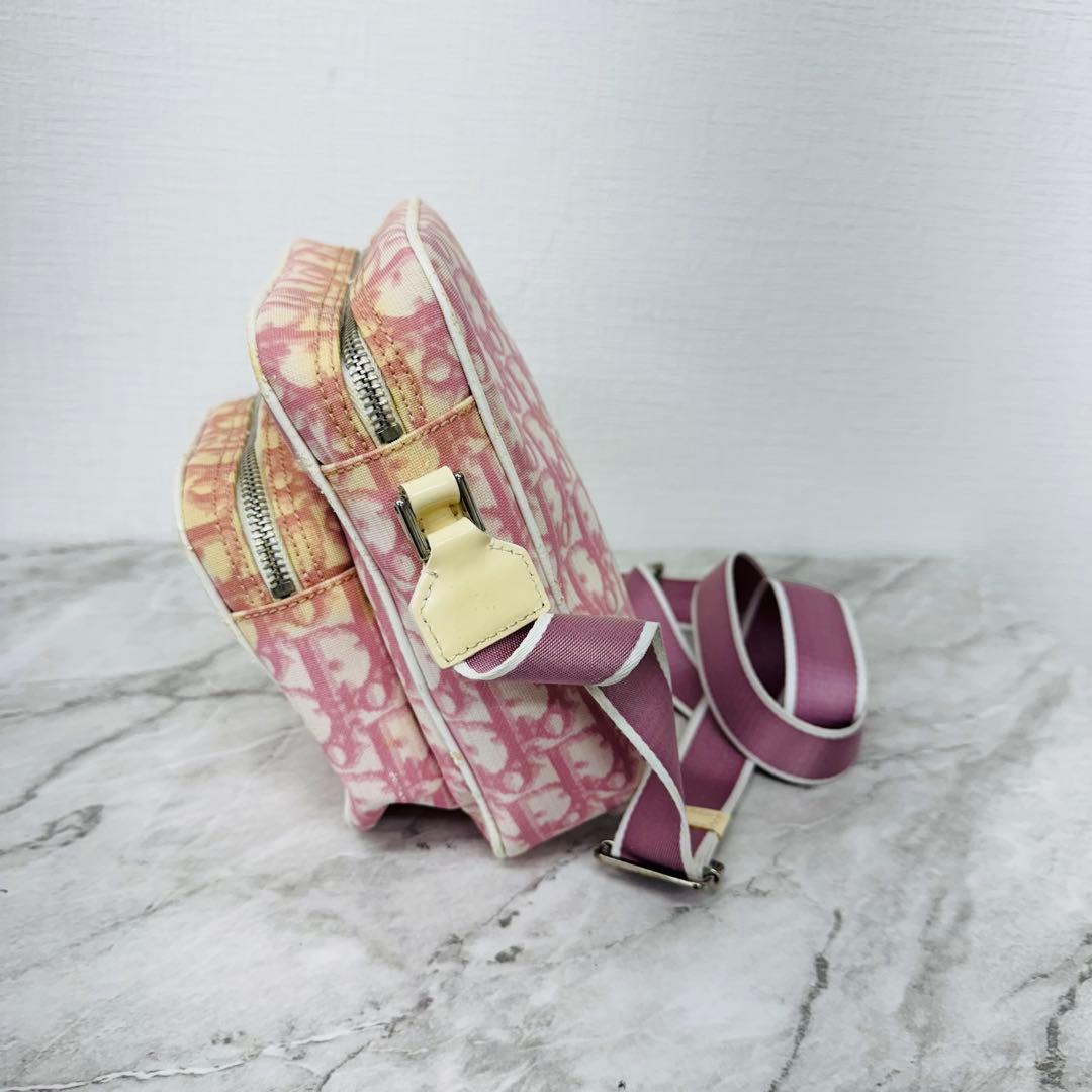 ✨Dior✨ディオール✨トロッター柄✨キャンバス✨ピンク✨ショルダーバッグ✨