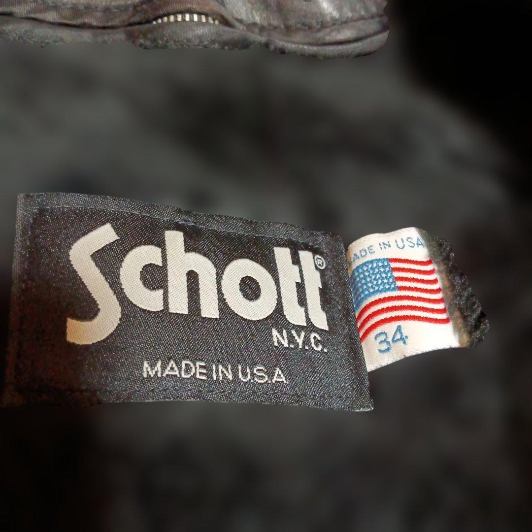 ショット　シングルライダース襟付き34