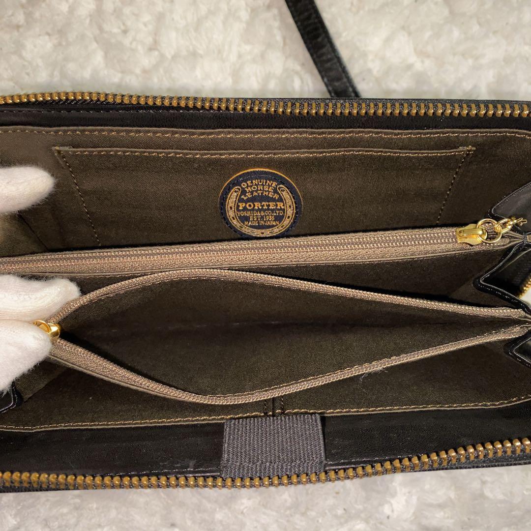希少！PORTER WISE 2WAY TRAVEL WALLET長財布 馬革