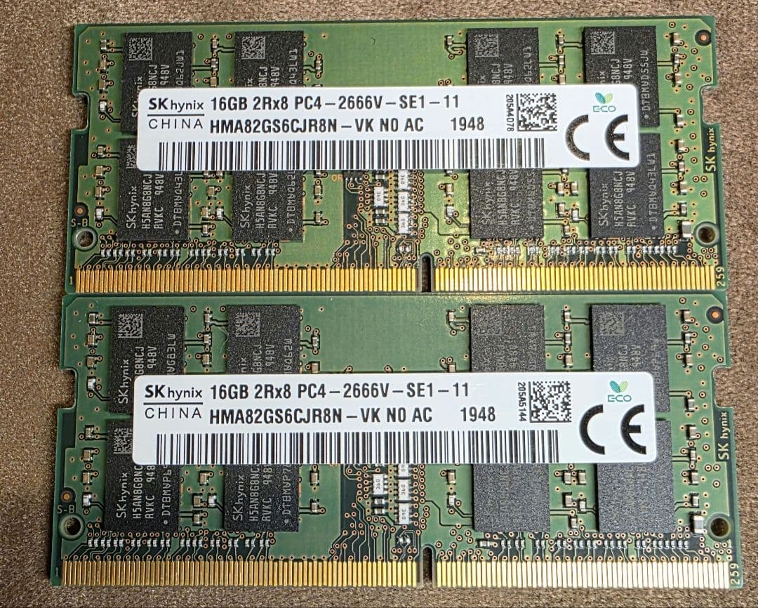 [*す様 SKhynix 32GB (16GB×2枚) DDR4-2666