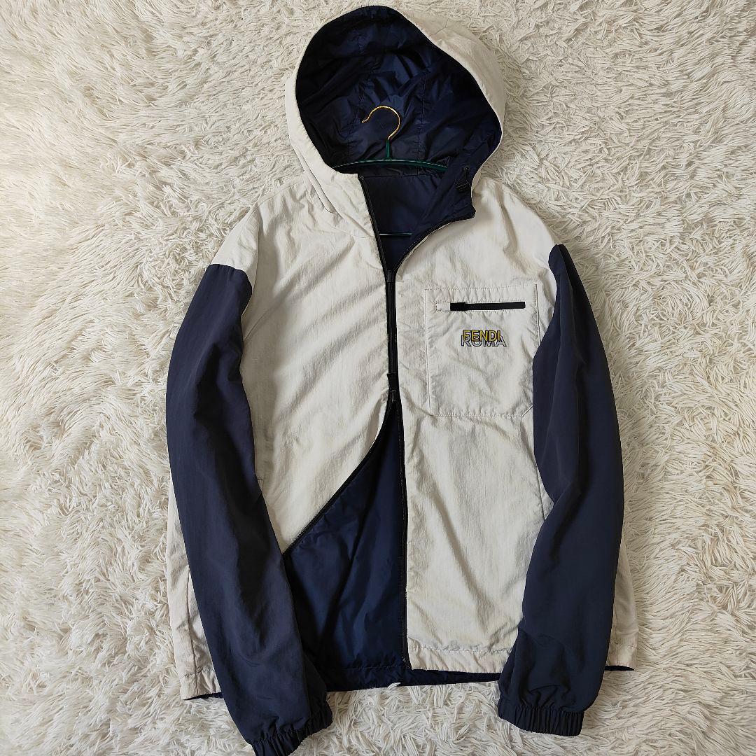 フェンディ　フード　ナイロンジャケット　リバーシブル　48　L