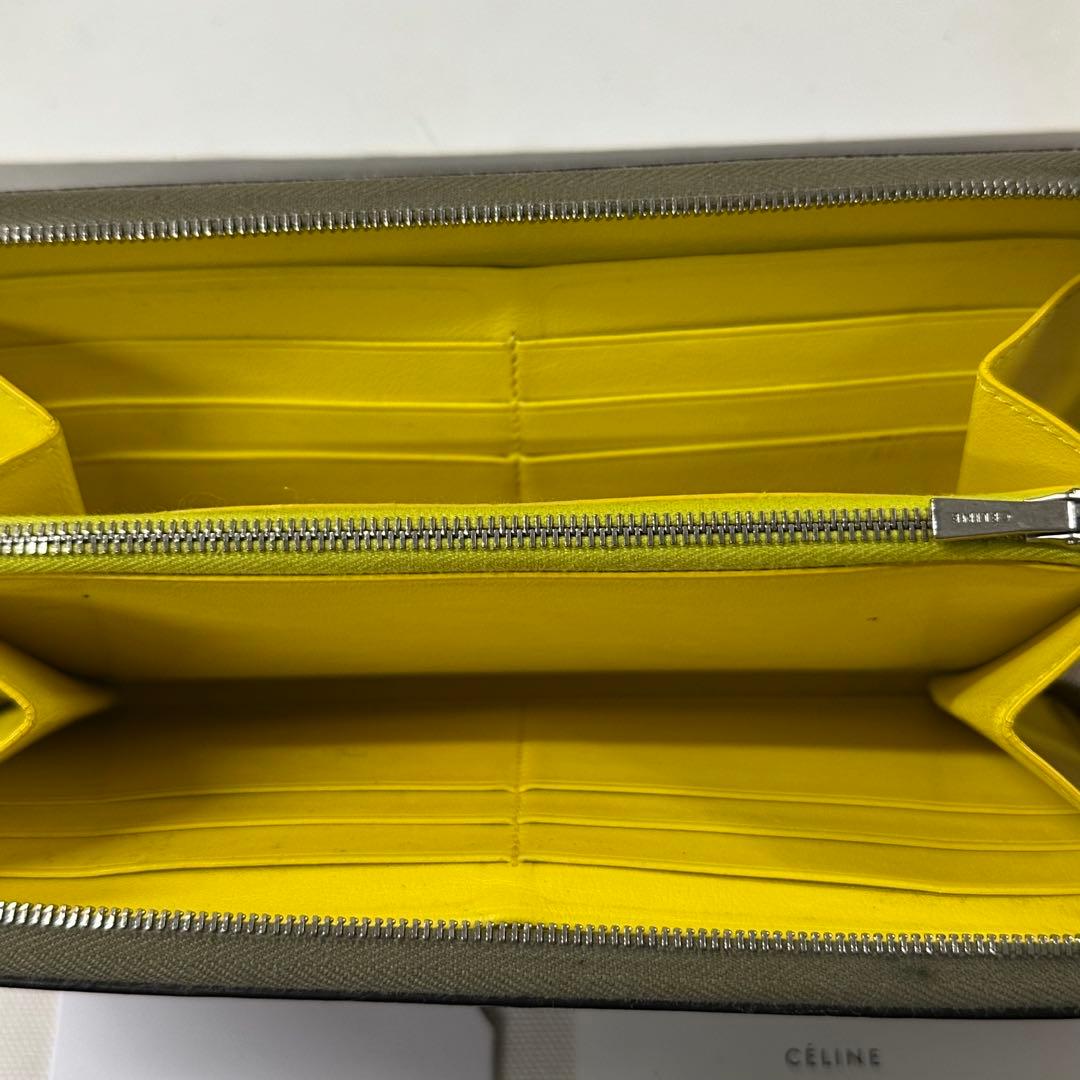 新品同様‼️ セリーヌ　CELINE 財布　長財布　バイカラー　ラウンドファスナー