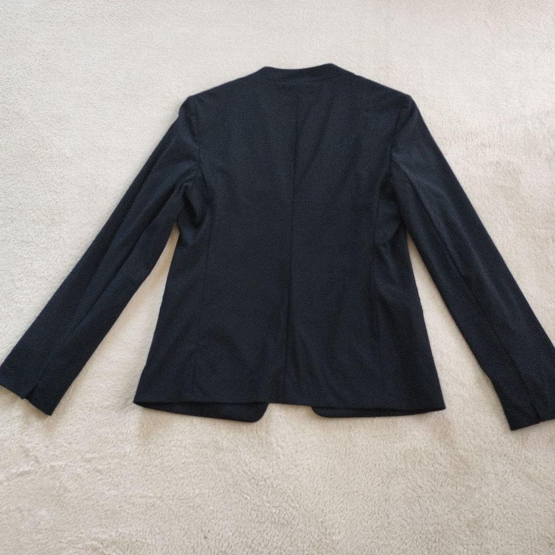 プラステノーカラージャケットパンツセットアッネイビーMサイズセレモニービジネス