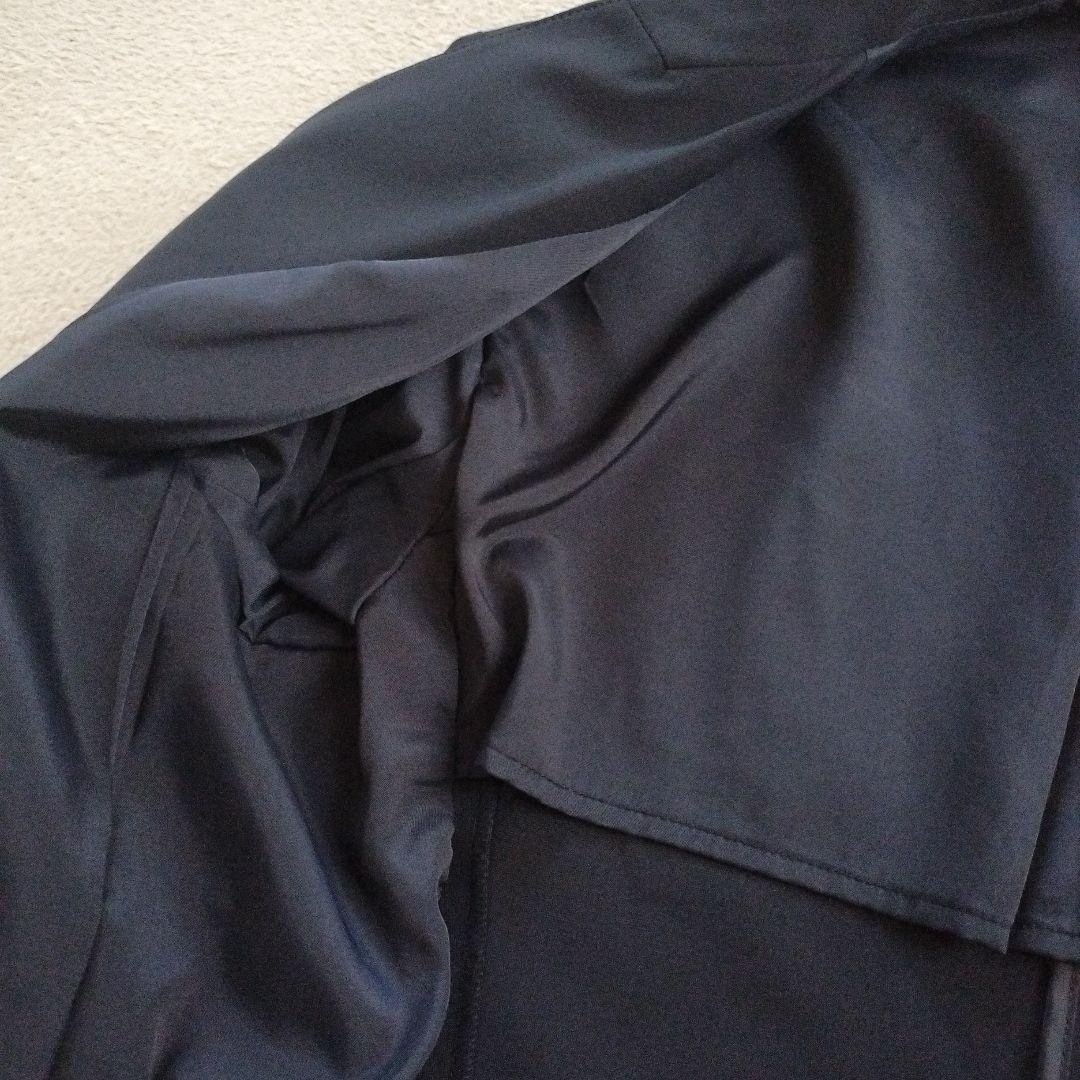 プラステノーカラージャケットパンツセットアッネイビーMサイズセレモニービジネス