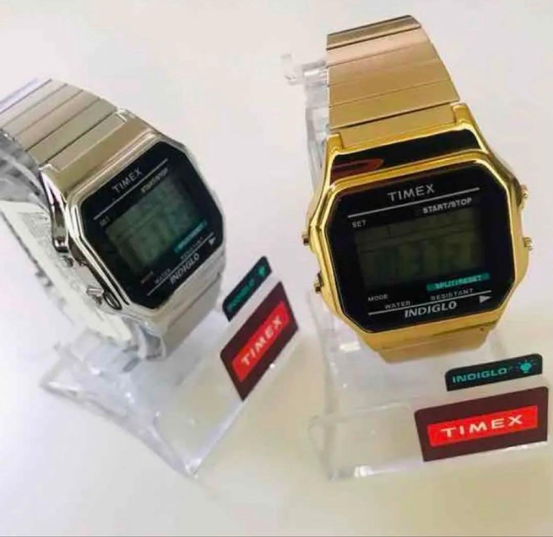 アメリカ正規買付 TIMEX シルバー 腕時計 supreme ベースモデル