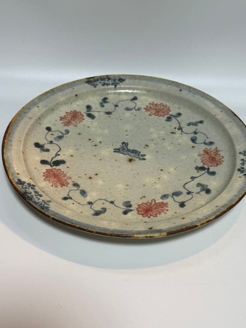 新品未使用　送料込　コウホ窯　市野吉記　丸皿　22.5cm