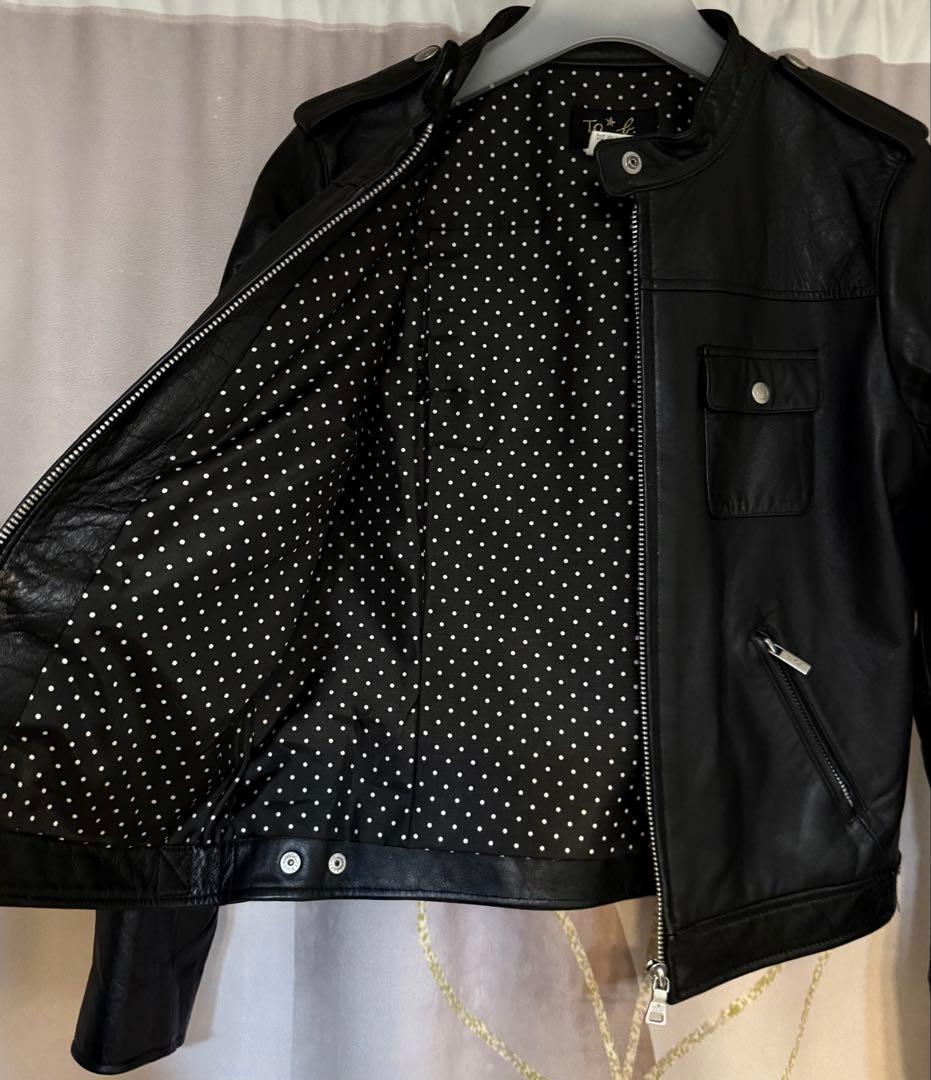 トゥービー バイ アニエスベー ラムレザー シングルライダース 日本製 ブラック