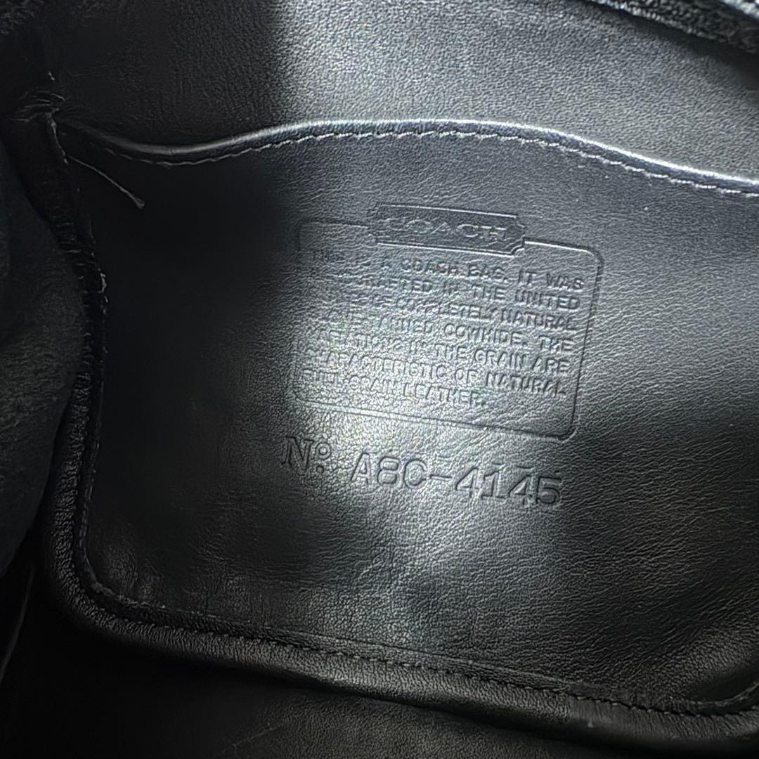 old coach オールドコーチ ハンドバッグ レザー USA製 ブラック 黒