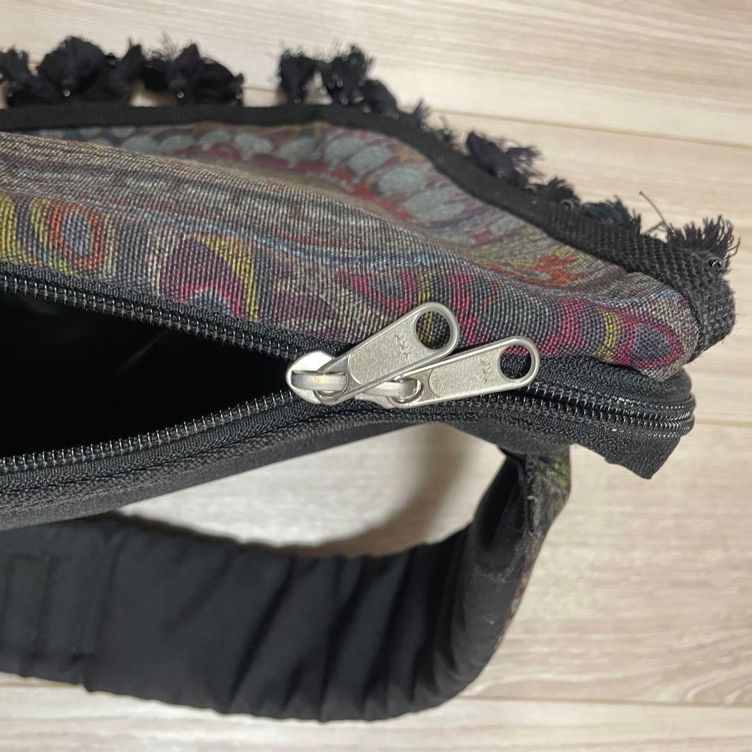 【希少黒】undercover 民族柄 転写 メッセンジャーバッグ scab