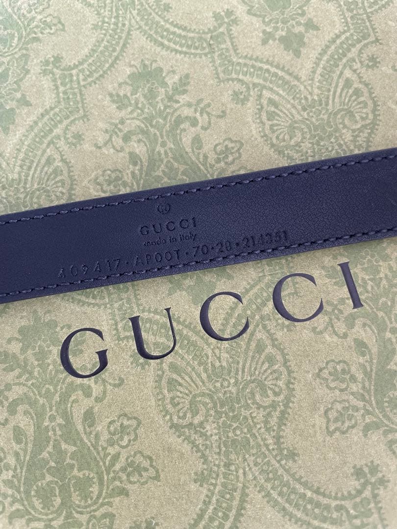 GUCCI ブラックベルト GGロゴ ブラック70