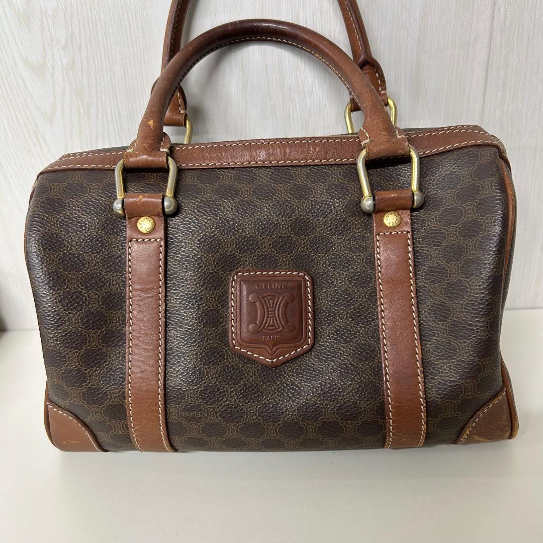 セリーヌ マカダム ミニボストンバッグ ハンドバッグ