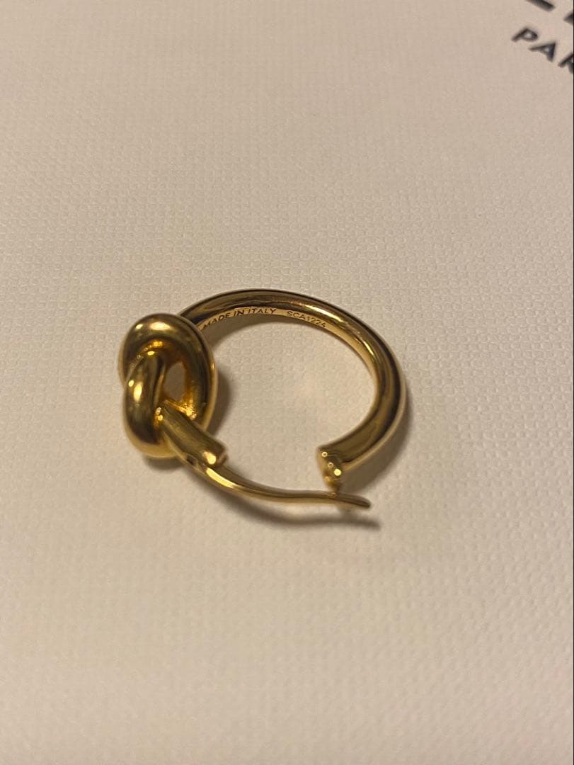 CELINE ノット　スモールフープ/ゴールドフィニッシュ　プラス（片耳）