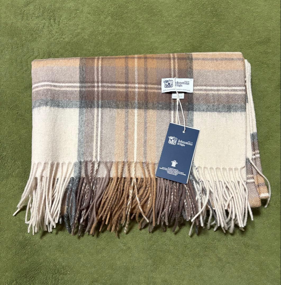 え*す様 JOHNSTONS ジョンストンズ　大判 マフラー ナチュラルスチュワ