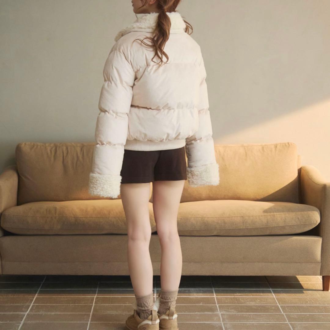 TITTY&CO. キルティングボアダウン アイボリー