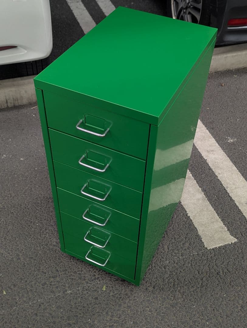 イケア ヘルメル グリーン キャスター付き 廃盤 IKEA