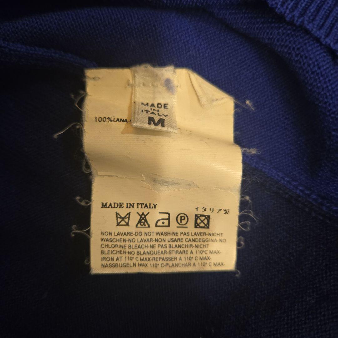 ^*^様 マルタンマルジェラ期 ネイビー・パープル Vネックセーター M