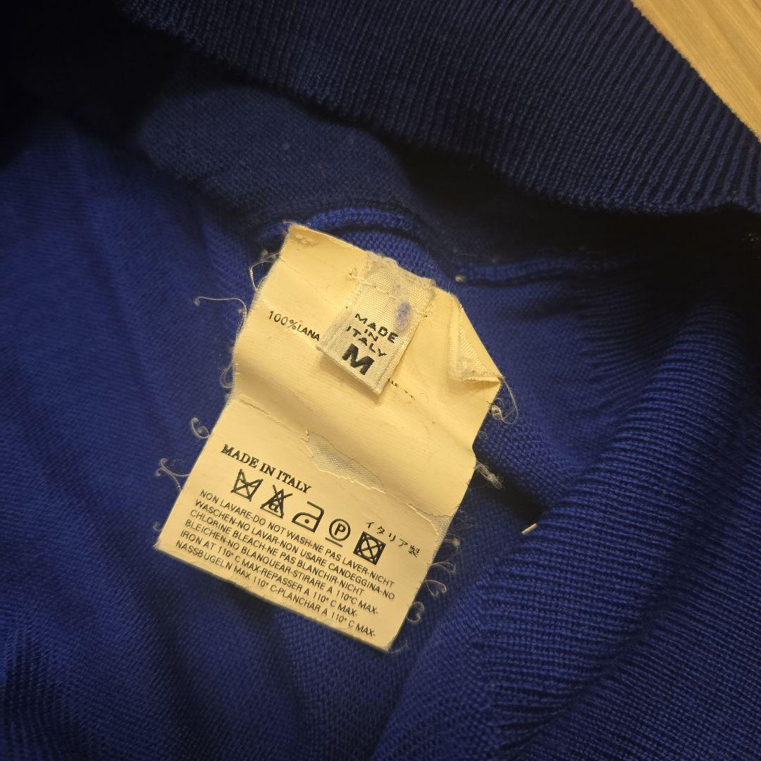 ^*^様 マルタンマルジェラ期 ネイビー・パープル Vネックセーター M