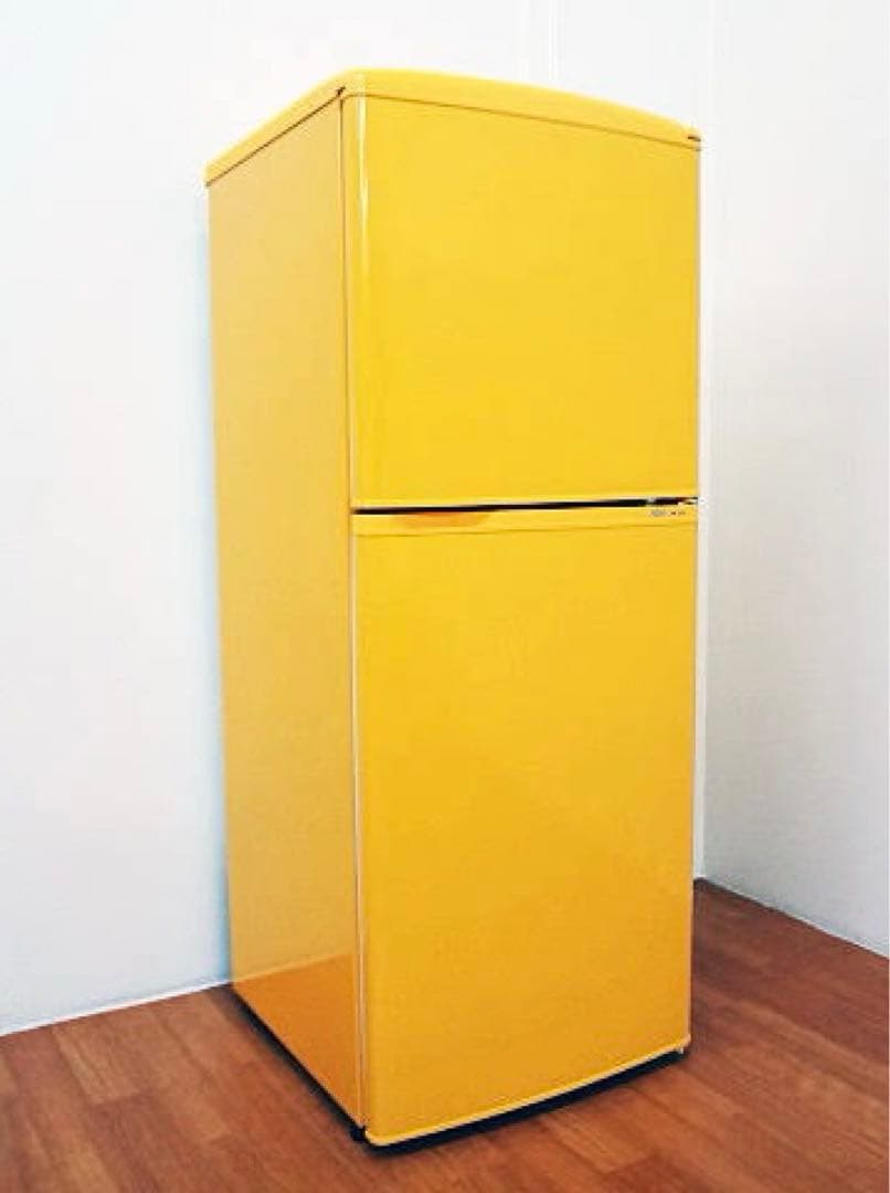 冷蔵庫　黄色　イエロー　デザイン　aqua アクア　アイリスオーヤマ　パナ