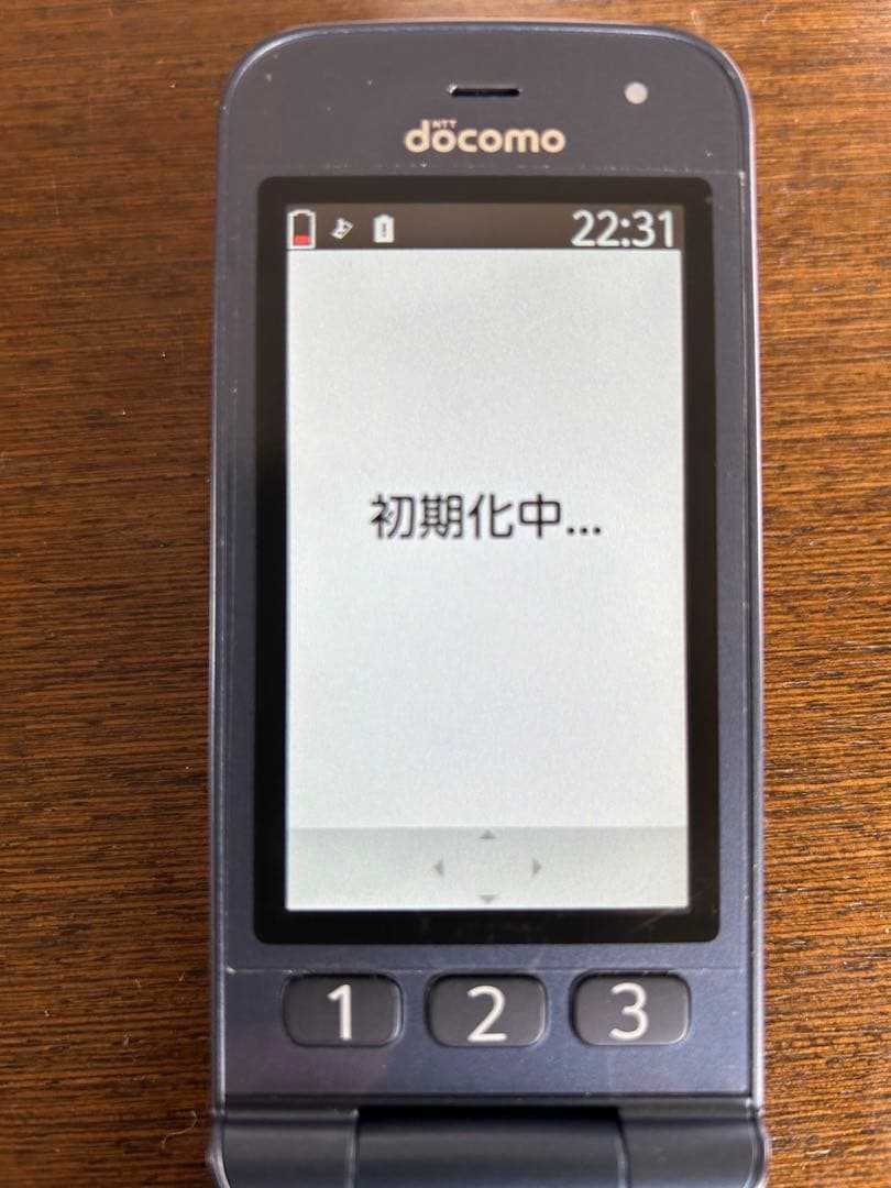 ドコモdocomo らくらくホン　F-01M ネイビー