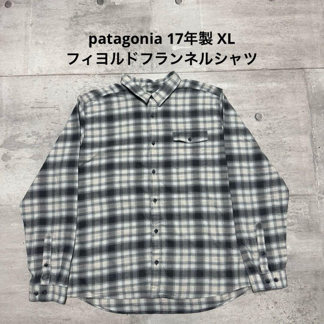 patagonia 17年製 フィヨルドフランネルシャツ オンブレ ブラック