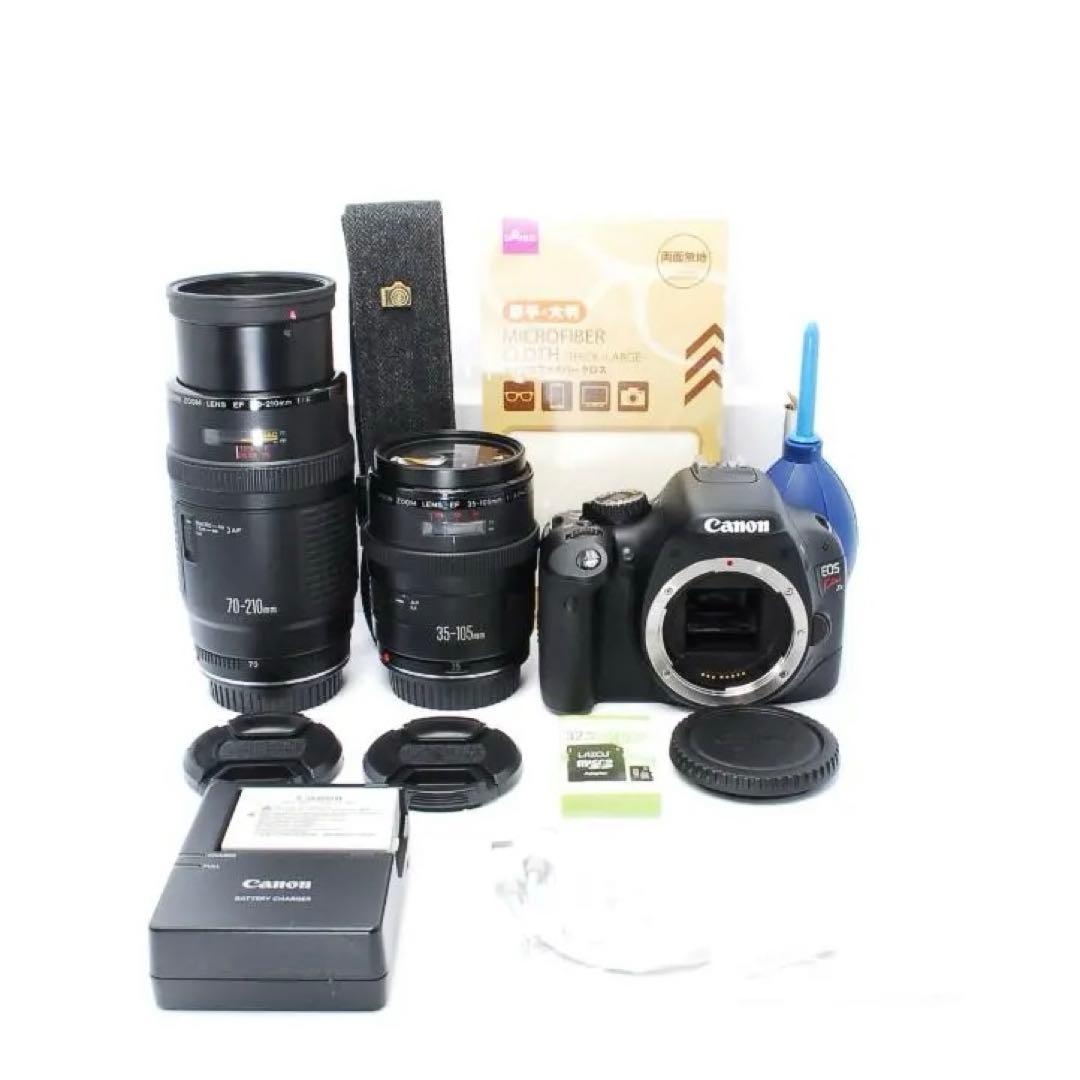 Canon kiss X4 デジタル一眼レフ　ダブルレンズ近くも遠くも撮影⭕️