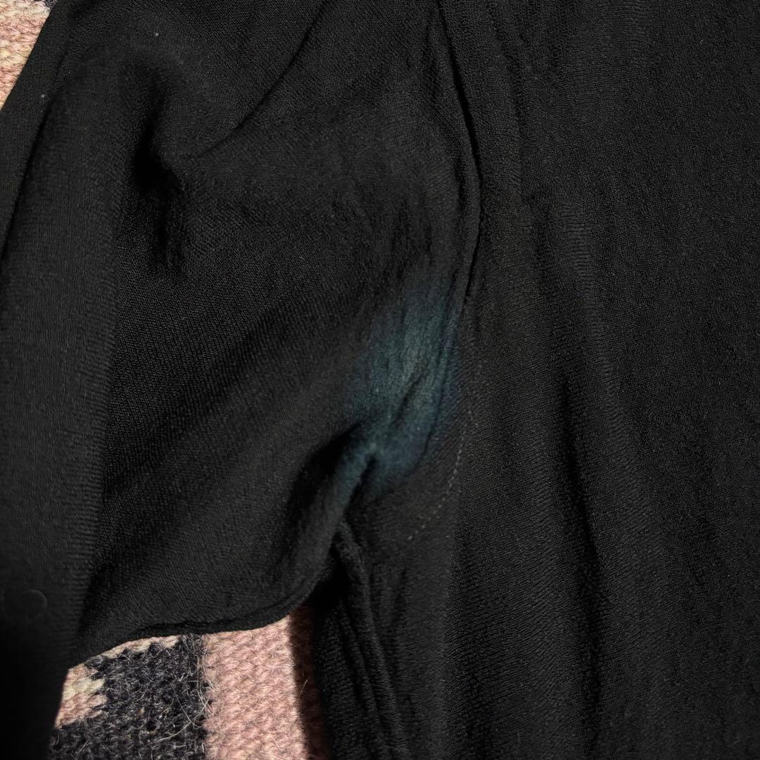 60s ブラックレーヨンシャツ　ギャバシャツ　ヴィンテージ　usa製 50s