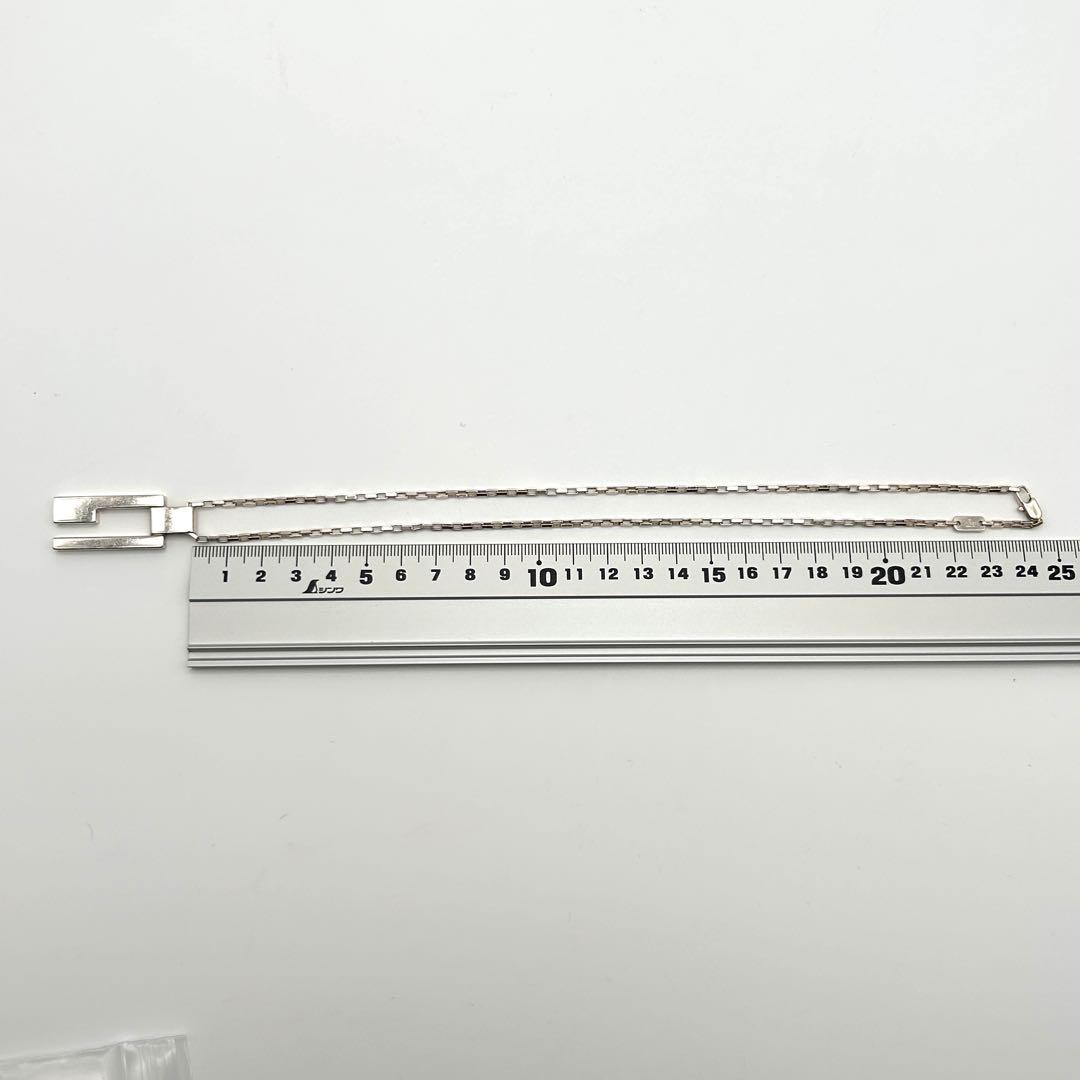 美品✨ GUCCI グッチ ネックレス Gロゴ プレート シルバー925